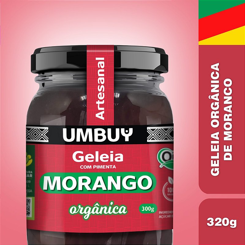 Geleia Orgânica De Morango Com Pimenta Umbuy Orgânicos 300G