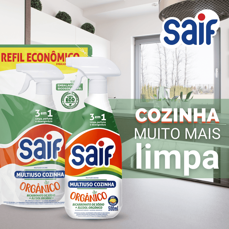 Multiuso Cozinha Orgânico Com Gatilho Saif 500Ml