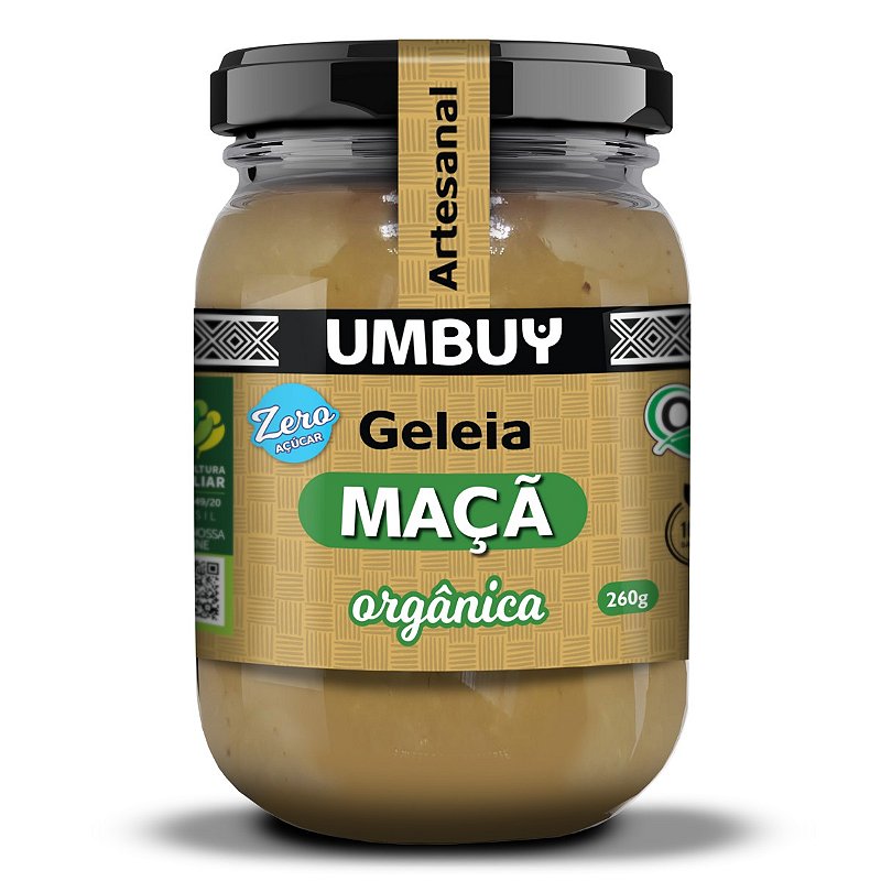 Geleia Orgânica De Maçã Zero Adição De Açúcar Umbuy Orgânicos 260G