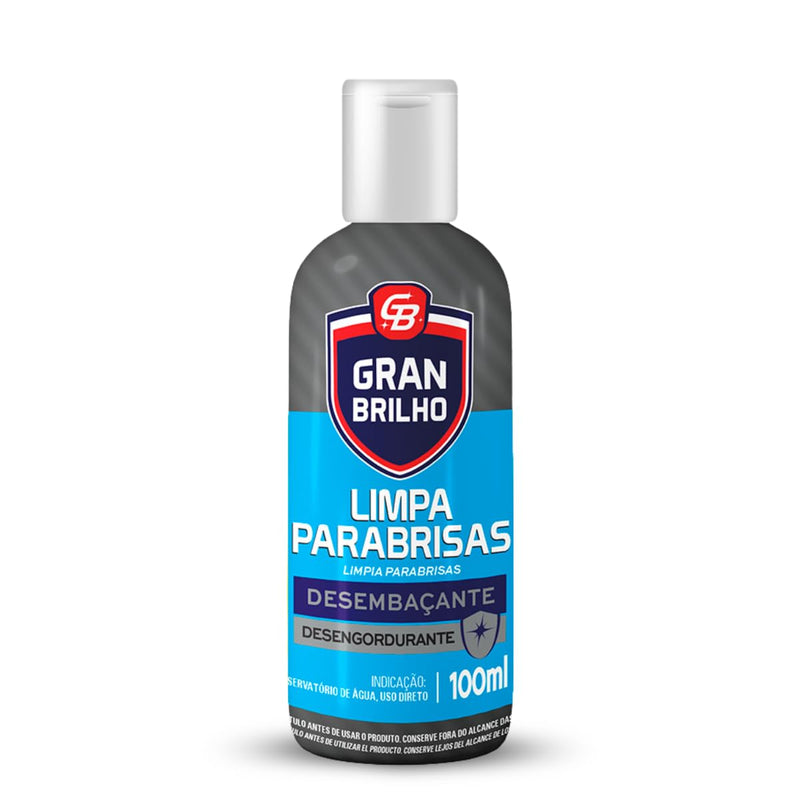 Limpa Parabrisas Gran Brilho 100Ml, Gran Brilho, Limpador De Para-Brisas, Azul, Efeito Desembaçante E Desengordurante, G