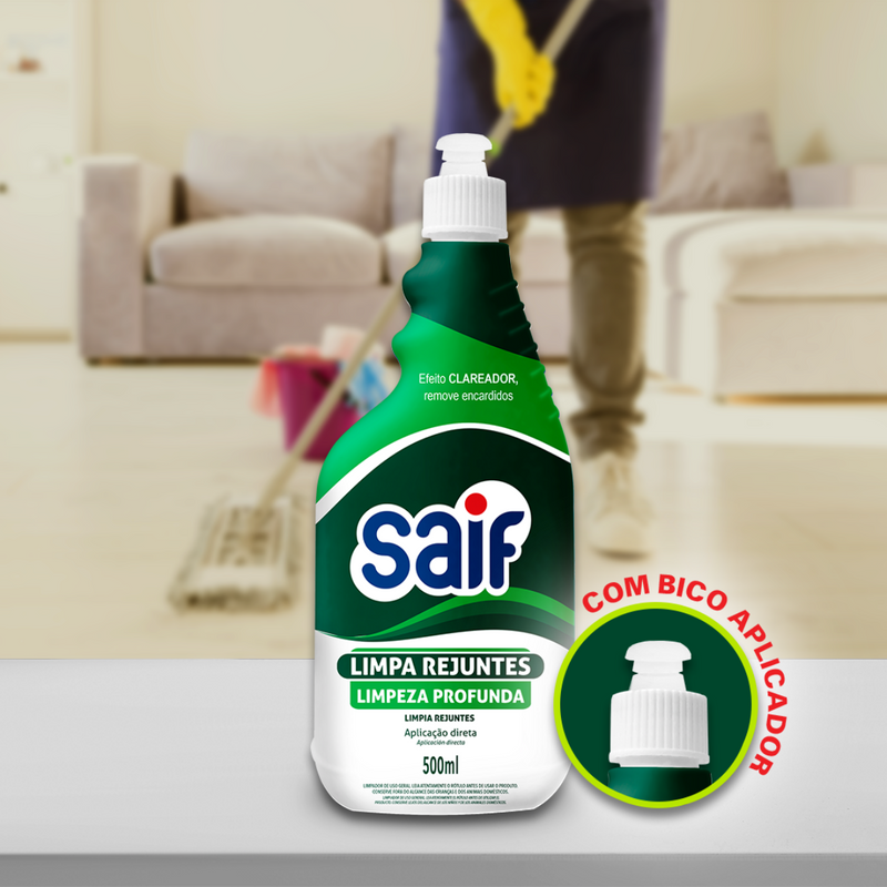 Limpa Rejuntes Com Bico Aplicador Saif 500Ml