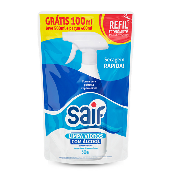 Limpa Vidros Sachê Saif 500Ml