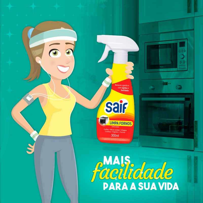 Limpa Fornos Com Gatilho Saif 300Ml