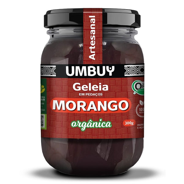 Geleia Orgânica De Morango Em Pedaços Umbuy Orgânicos 300G