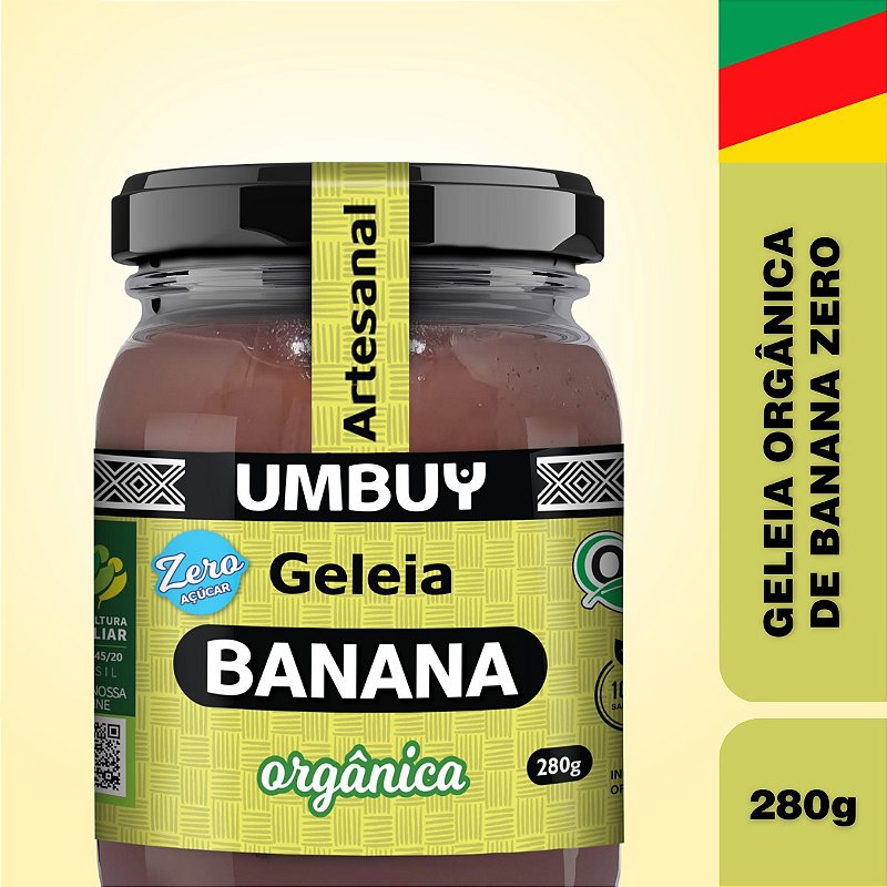 Geleia Orgânica De Banana Zero Adição De Açúcar Umbuy Orgânicos 280G