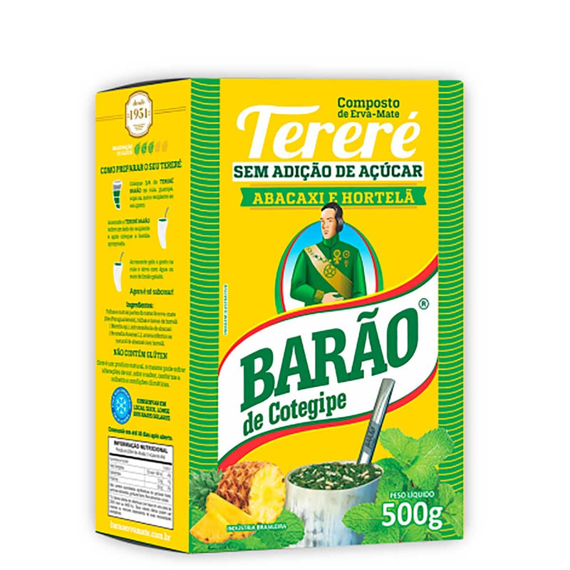 Tererê Abacaxi Com Hortelã Barão 500G - Caixinha