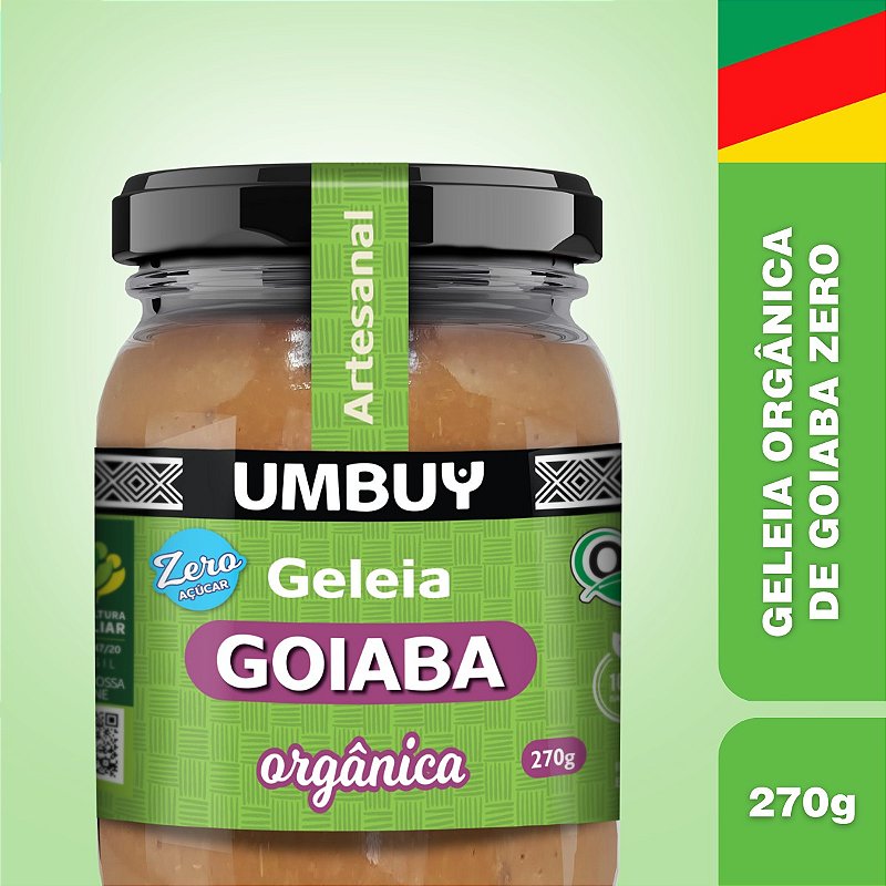 Geleia Orgânica De Goiaba Zero Açúcar Umbuy Orgânicos 280G