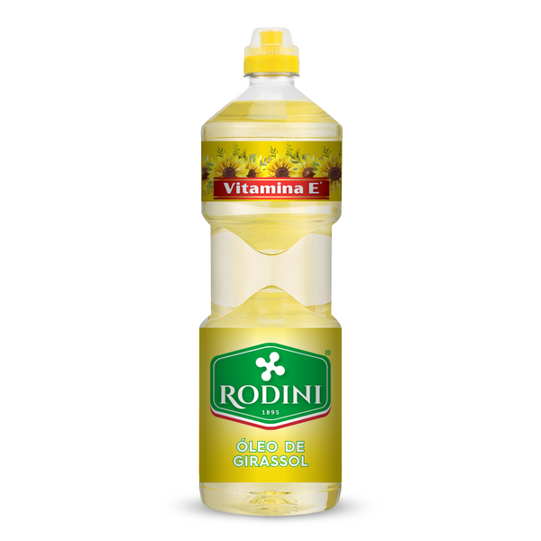 Óleo De Girassol Rodini 900Ml, Rodini Alimentos, Óleo Refinado De Girassol, Dourado, Livre De Glúten E NON GMO